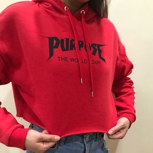 Justin Bieber Purpose Tour Cropped Hoodie